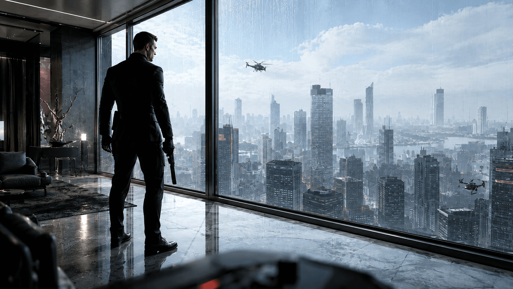 Apex Collapse city thriller key art